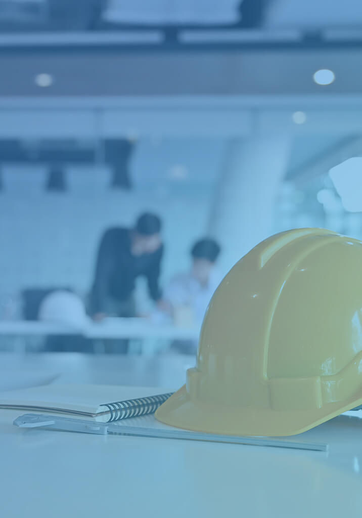 Hard Hat on Table in Office